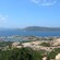 A rocky coastline that looks out to small islands